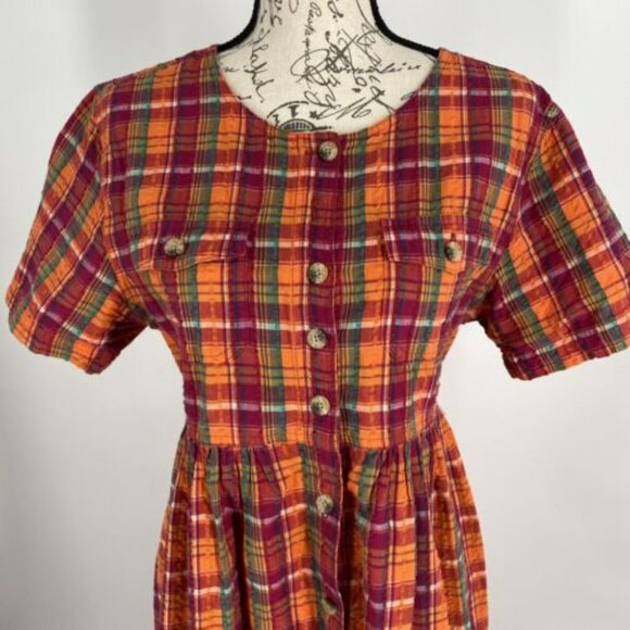 VTG Erika Classics Plaid Gingham Dress - Picture 4 of 6